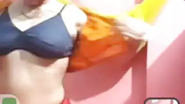 Beautiful Bengali boudi removing blouse and boobs show