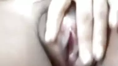 Horny cute Indian girl naked fingering video call