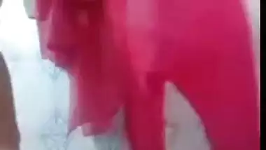 Unsatisfied Muslim Desi XXX girl undresses and shows her tits and pussy