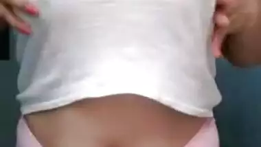 Big Tit Teen in Cute Panties Showing Her Boobs for the First Time