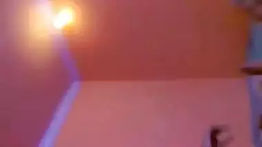 Indian chick flashes her XXX body sitting next to a naked sex stick