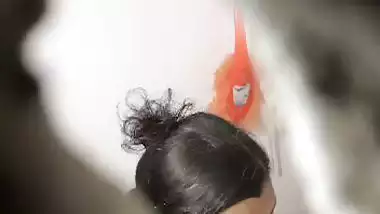 Devar hides near bathroom to see bhabhi nude bath