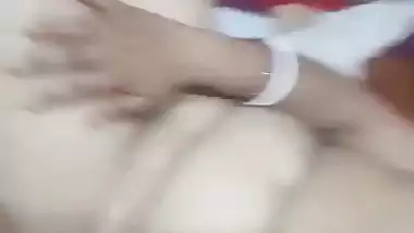 Village aunty sucking boobs and viral selfie nude show