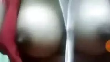 Desi Beautiful Girl Showing Her Boob on Imo video call-1