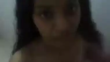 Desi woman caresses her XXX body focusing on sex boobs and hole