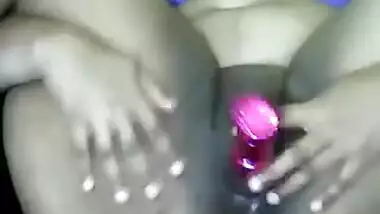 Plump Desi camgirl has fun with some XXX toys in front of webcam