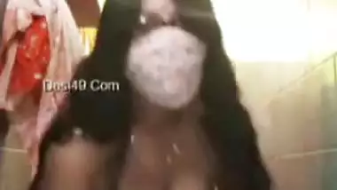 Horny bhabhi showing her big boobs and pussy