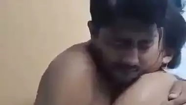 Pervert enjoys bathroom sex with his big boob GF