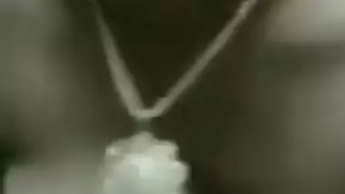 Indian aunty takes off bra to brag about XXX fruits on the camera